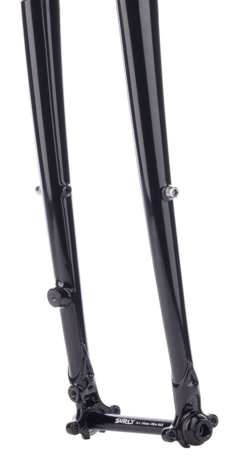 Load image into Gallery viewer, Surly Straggler Thru-Axle Fork - 650b, 390mm, 1-1/8" Straight Steerer, Steel, Black
