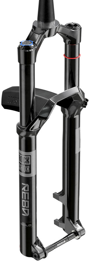 Load image into Gallery viewer, RockShox Reba Gold 3P Crown B1, Suspension Fork, 29'', DebonAir, 110mm, 1-1/8''-1.5'', 15x110mm TA, Rake: 44mm, Black
