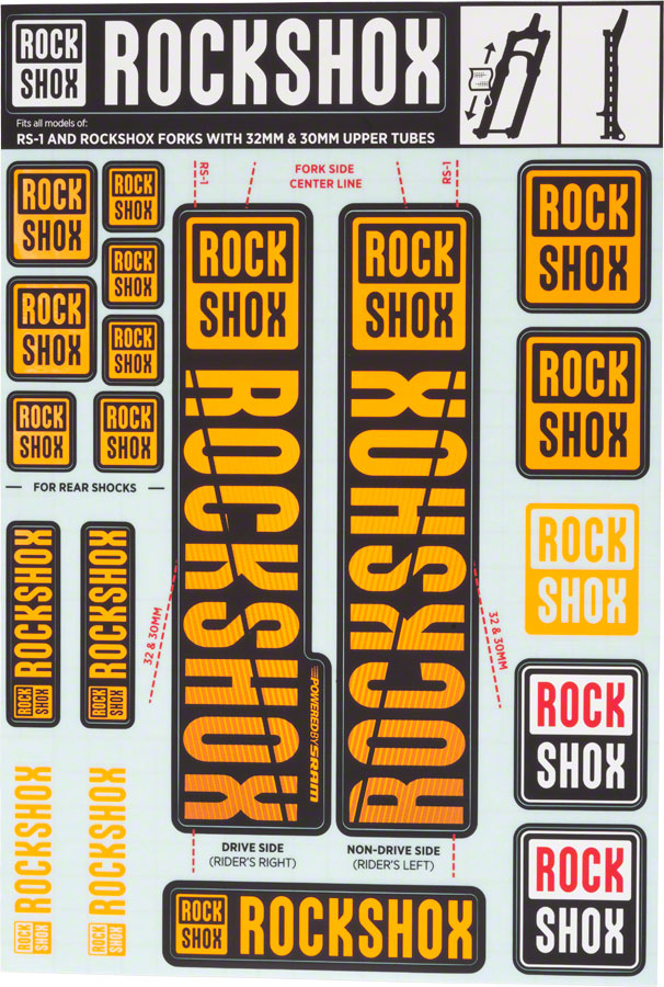 Load image into Gallery viewer, RockShox-Fork-Decal-Kits-Sticker-Decal-FK4051
