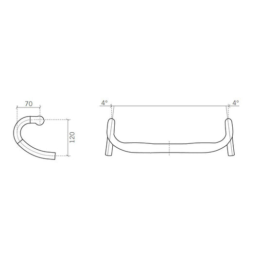 Full Speed Ahead Energy Super Compact Handlebar, 31.8mm Clamp Diameter, 380mm Width,Compact Drop Profile – Black