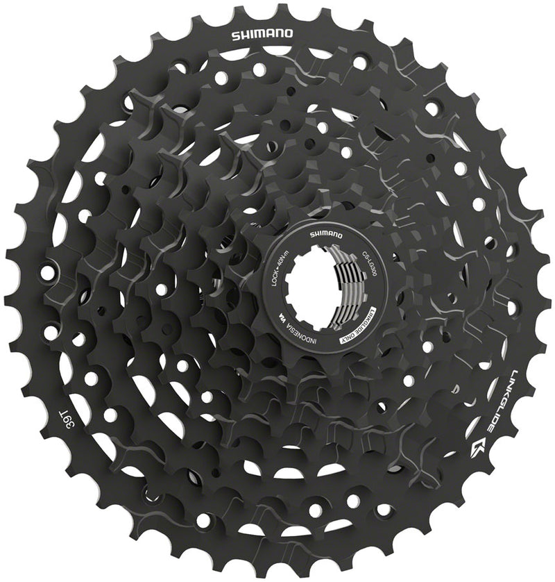 Load image into Gallery viewer, Shimano CUES CS-LG300-10 Cassette - 10-Speed, 11-39t, LINKGLIDE, Black

