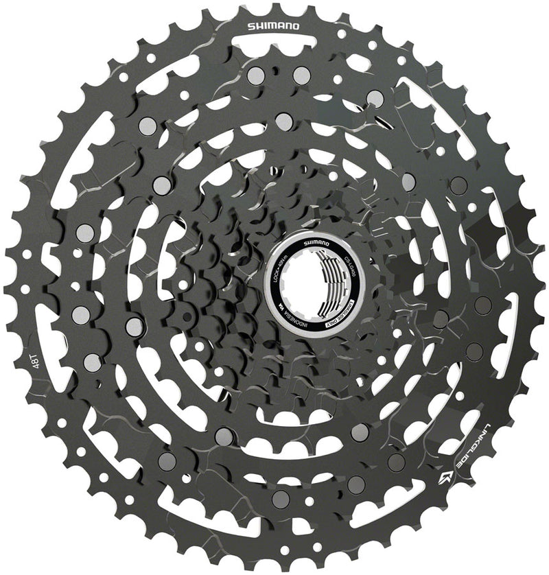 Load image into Gallery viewer, Shimano CUES CS-LG400-10 Cassette - 10-Speed, 11-48t, LINKGLIDE, Black
