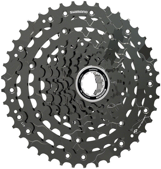 Shimano CUES CS-LG400-9 Cassette - 9-Speed, 11-41t, LINKGLIDE, Black