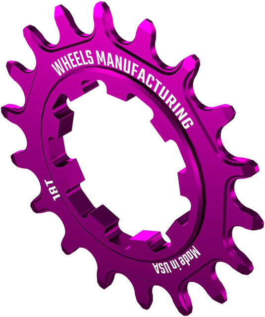 Wheels Manufacturing SOLO-SPEED Cog - 18t, Fits SOLO-SPLINE and SOLO-XD kits, Purple