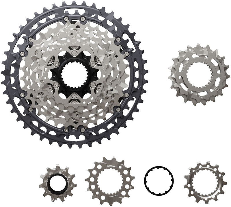 Load image into Gallery viewer, Shimano Deore XT CS-M8200-12 Cassette - 12-Speed, 9-45t, Hyperglide+, Micro Spline, Gray/Silver
