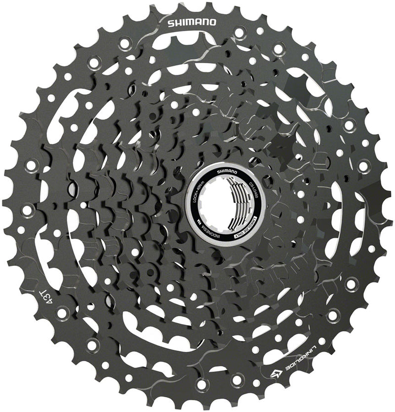 Load image into Gallery viewer, Shimano CUES CS-LG400-10 Cassette - 10 Speed, 11-43t, LINKGLIDE, Black
