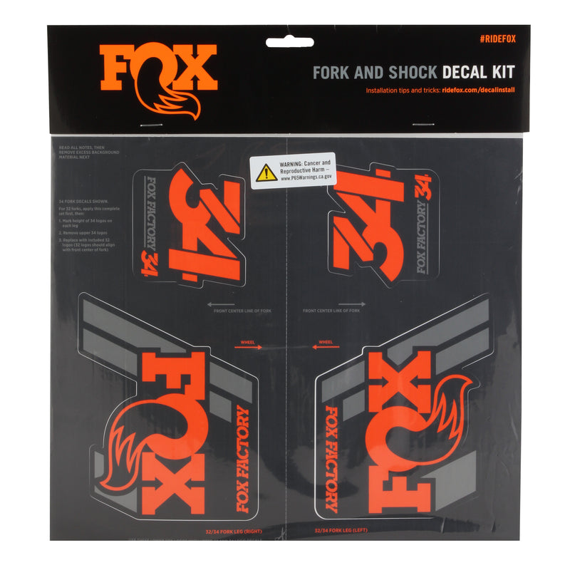 Load image into Gallery viewer, Fox Shox Heritage Decal Kit, Orange
