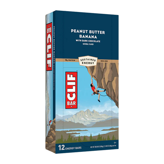 Clif Bar Original Peanut Butter Banana Dark Chocolate Box of 12 70% Organic