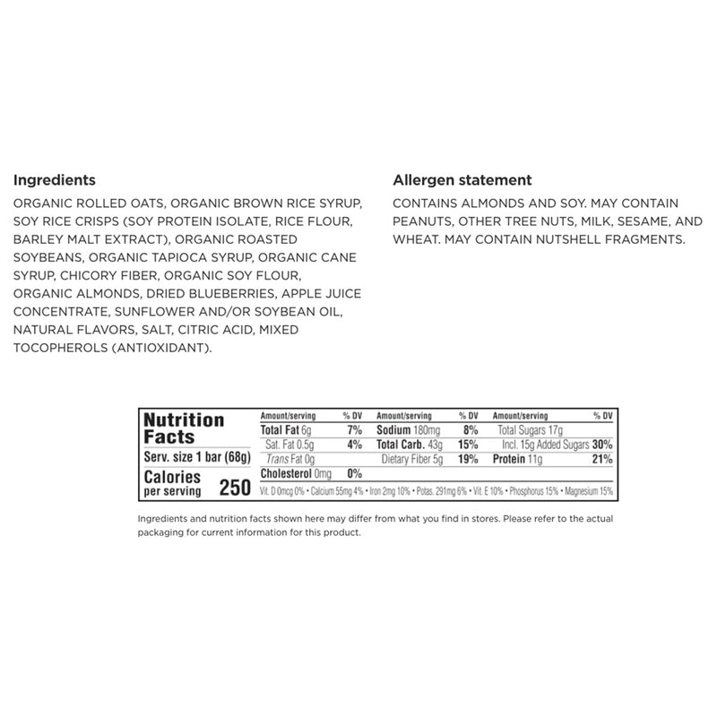 Load image into Gallery viewer, Clif Bar Original Dairy Free with Organic Ingredients: Blueberry Crisp Box of 12
