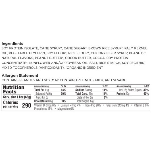 Clif Builders Protein Bar, PB Chocolate Protein Crisp, 12/C