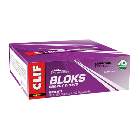 Clif Shot Bloks Mountain Berry Box of 18 Energy & Electrolyte Chews