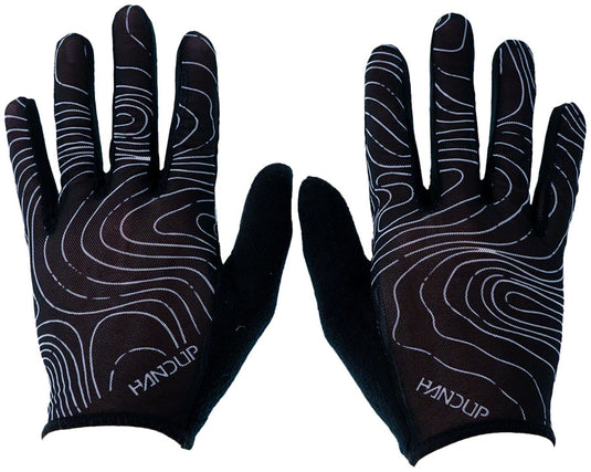 Handup-Vented-Gloves-Topo-Map-Black-Gloves-Large-GLVS13773-Cycling-Gloves