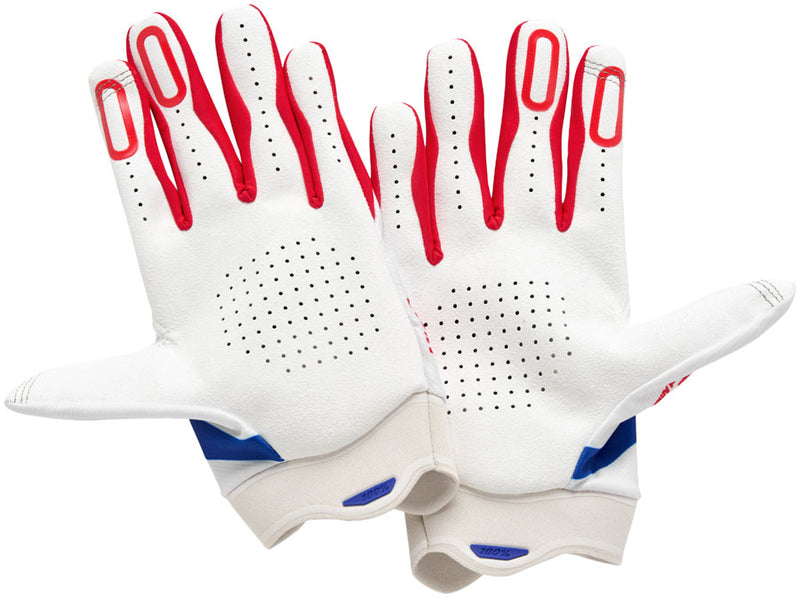 Load image into Gallery viewer, 100% Itrack Gloves - Red/White/Blue, Large
