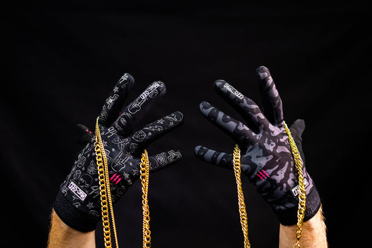 Muc-Off D30 Rider Full Finger Gloves, Punk, M, Pair