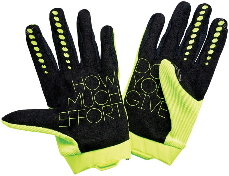 Load image into Gallery viewer, 100% Geomatic Gloves - Flourescent Yellow, Full Finger, Men's, Medium
