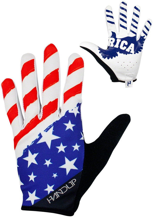 Load image into Gallery viewer, Handup Most Days Glove - 'MERICA Full Finger Cycling Gloves with Clarino Leather &amp; Breathable Mesh
