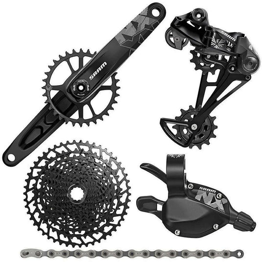 SRAM NX Eagle Groupset: 170mm 32 Tooth DUB Crank, Rear Derailleur, 11-50 12-Speed Cassette, Trigger Shifter, and Chain