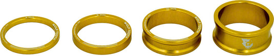 Pack of 2 Wolf Tooth Headset Spacer Kit 3, 5, 10, 15mm, Gold