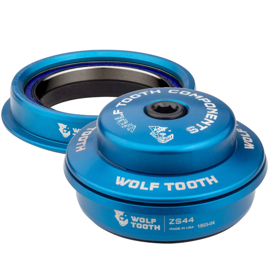 Wolf Tooth Performance Headset Bundle - Aircraft Aluminum, Black Oxide Bearings, ZS56/40 & ZS44/28.6 for Mountain & Road Bikes