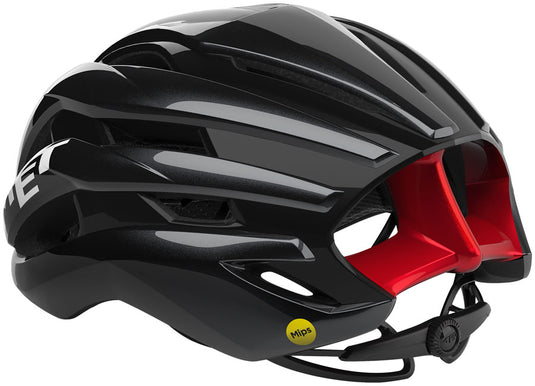 MET Trenta Helmet - Black/Red Gloss, Large