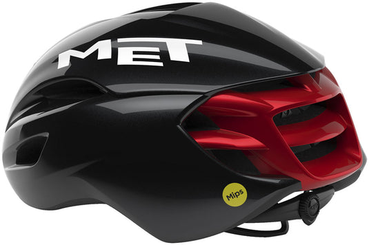 MET Manta Helmet - Black/Red Glossy, Large