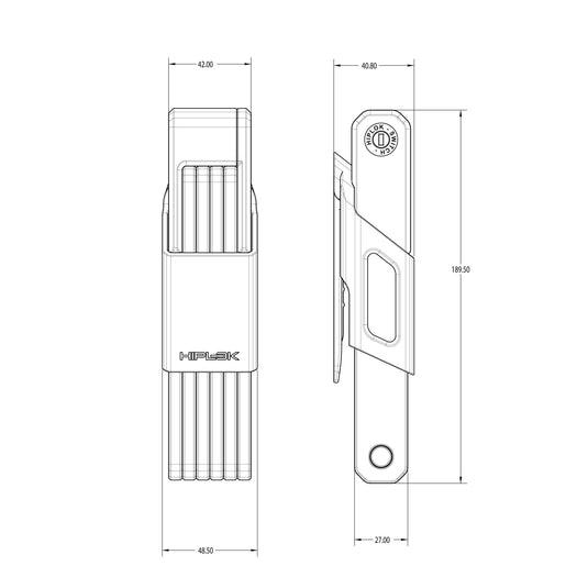 Hiplok Switch Folding Lock, Black