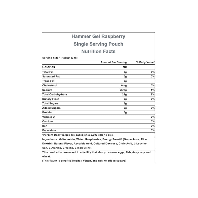 Load image into Gallery viewer, Hammer Gel: Raspberry, 24 Single Serving Packets

