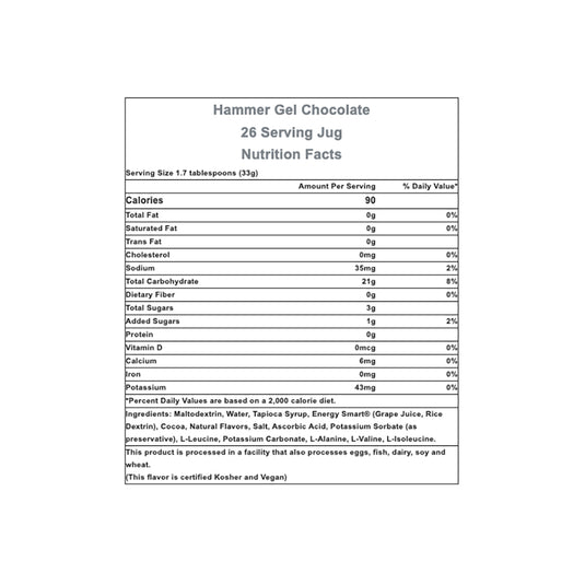 Hammer Nutrition Hammer Gel, Chocolate, 1lb 14oz Jug