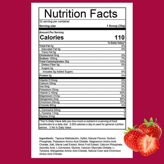 Hammer Nutrition Heed, Strawberry 2.0, 32 Servings