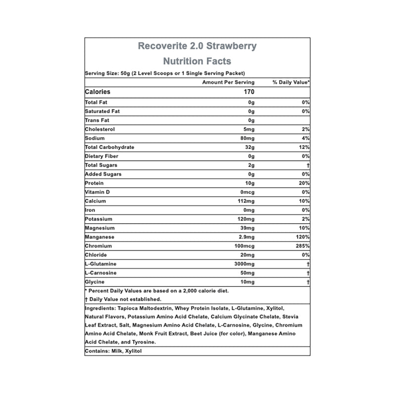 Load image into Gallery viewer, Hammer Nutrition Recoverite, Strawberry 2.0, 32 Servings NLA
