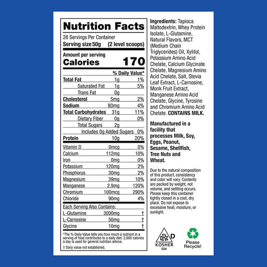 Hammer Nutrition Recoverite, Vanilla 2.0, 28 Servings