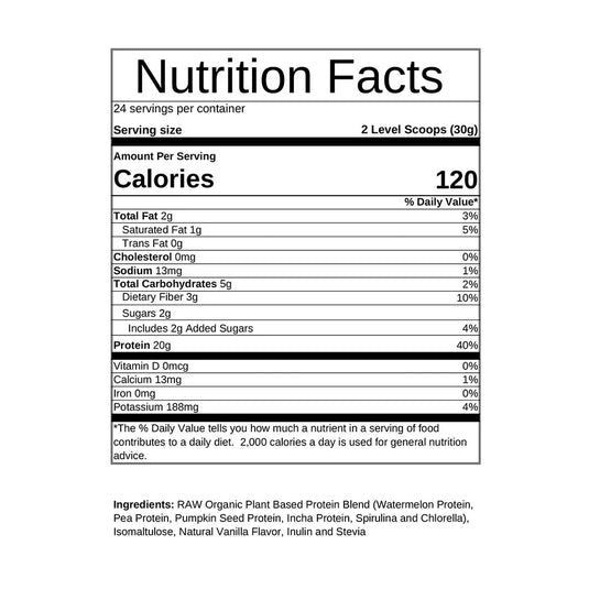 Hammer Nutrition Plant Protein Powder Drink Mix, Vanilla, 24 Servings