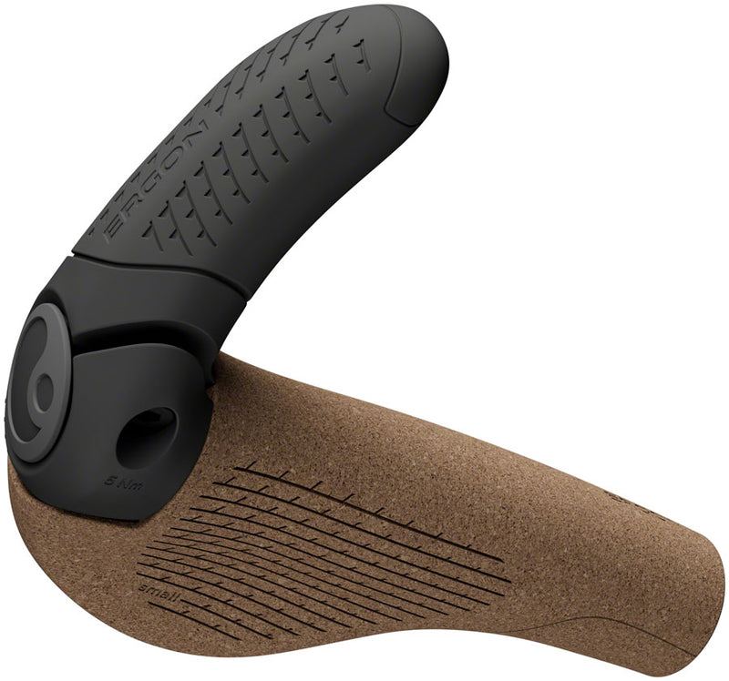 Load image into Gallery viewer, Ergon GP3 Evo BioKork Grips - Lock-On, Small, Black/Tan
