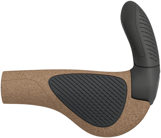 Ergon GP3 Evo BioKork Grips - Lock-On, Large, Black/Tan