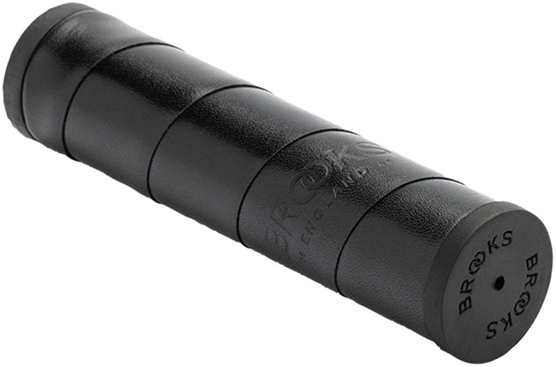 Load image into Gallery viewer, Brooks Willow Leather Grips - Black, 130/130mm
