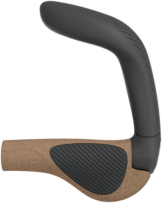 Ergon GP5 Evo BioKork Grips - Lock-On, Small, Black/Tan