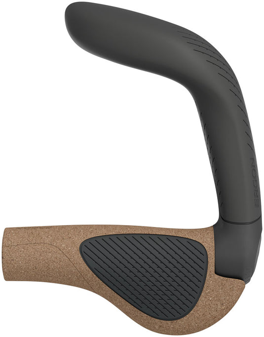 Ergon GP5 Evo BioKork Grips - Lock-On, Large, Black/Tan