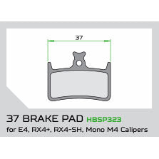 Hope E4 Disc Brake Pads - Road Organic Compound, Fits E4, RX4+, RX4-SH, Mono M4, Pair