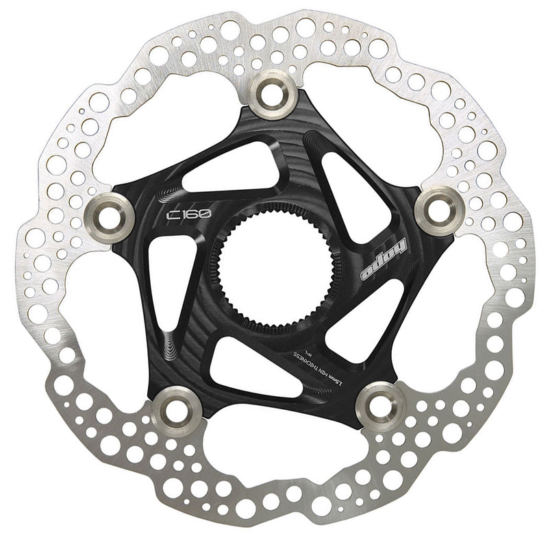 Load image into Gallery viewer, Hope Center Lock Floating 160mm Black Rotors Durable Steel &amp; Aluminum Brake Components for Mountain &amp; Road Bikes
