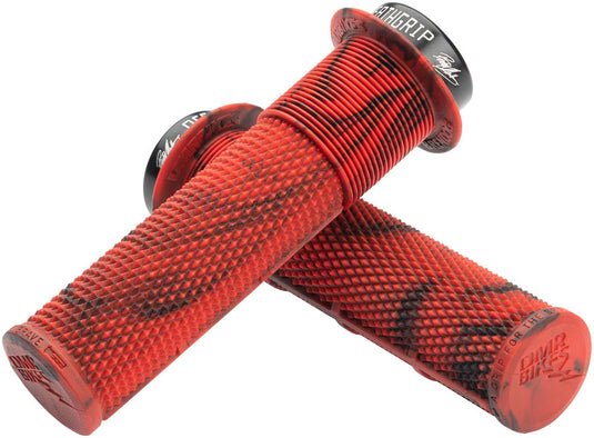 DMR-Flanged-Deathgrip-Thin-Grips-Lock-On-Grip-140-Bicycle-Grips