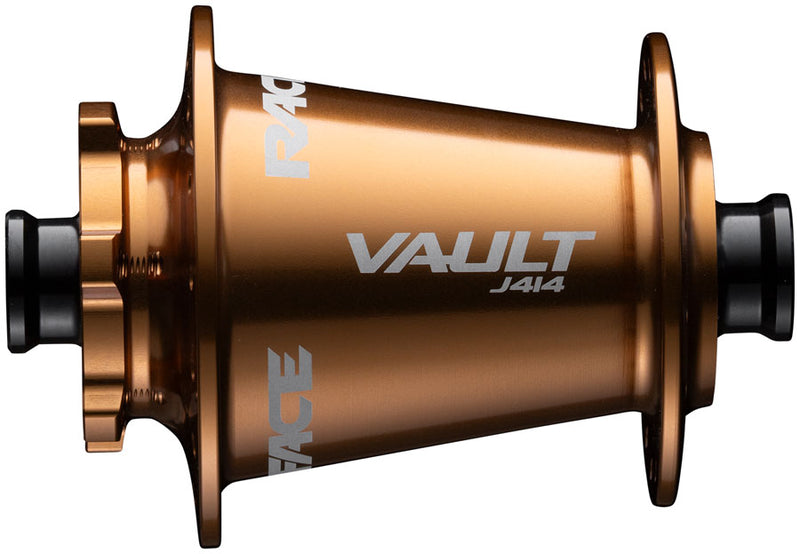 Load image into Gallery viewer, RaceFace Vault J-Bend 414 Front Hub - 15 x 110mm, 6-Bolt, Kashmoney Gold, 32H
