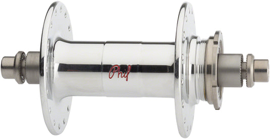 Phil Wood High Flange Rear Hub - Threaded x 120mm, Rim Brake, Threaded, Polished Silver, 32H