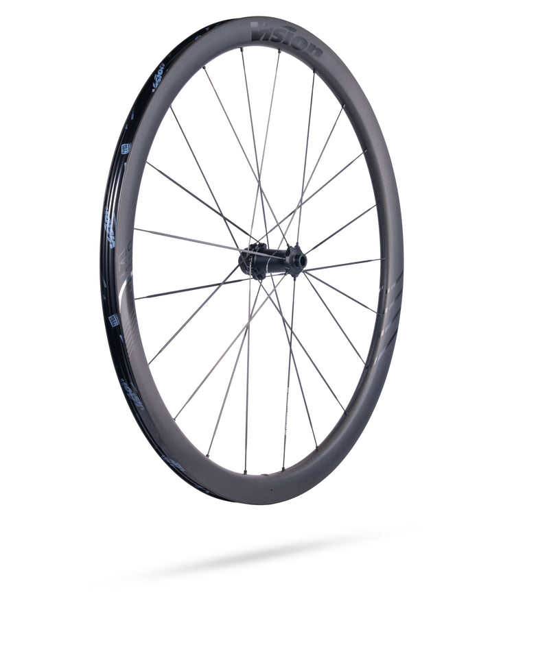 Load image into Gallery viewer, Vision Metron RS 37 Wheelset - 700, 12 x 100mm/12 x 142mm, Center-Lock, HG 11/12, Carbon, Black
