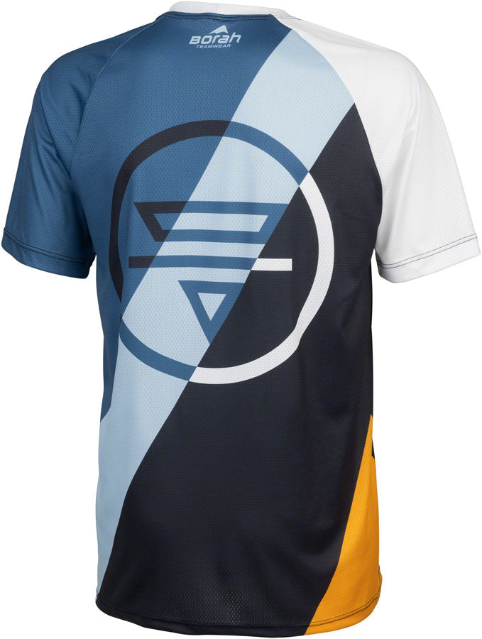 Load image into Gallery viewer, Teravail Waypoint Men's MTB Jersey - White, Blue, Lite Blue, Black, Gold, Small
