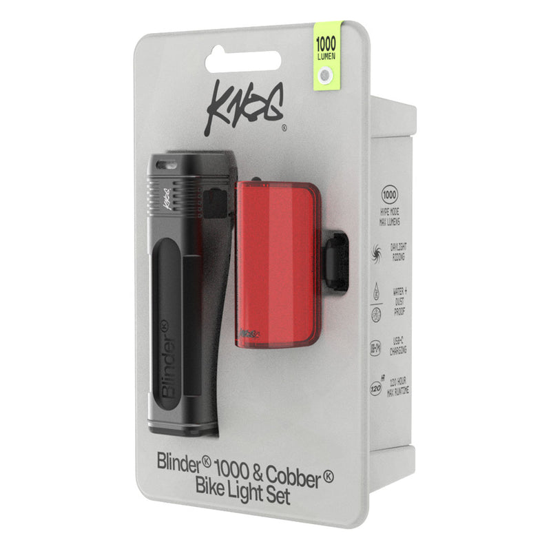 Load image into Gallery viewer, Knog Blinder 1000/Cobbler Reflex Lights, Front/Rear Set,Blk
