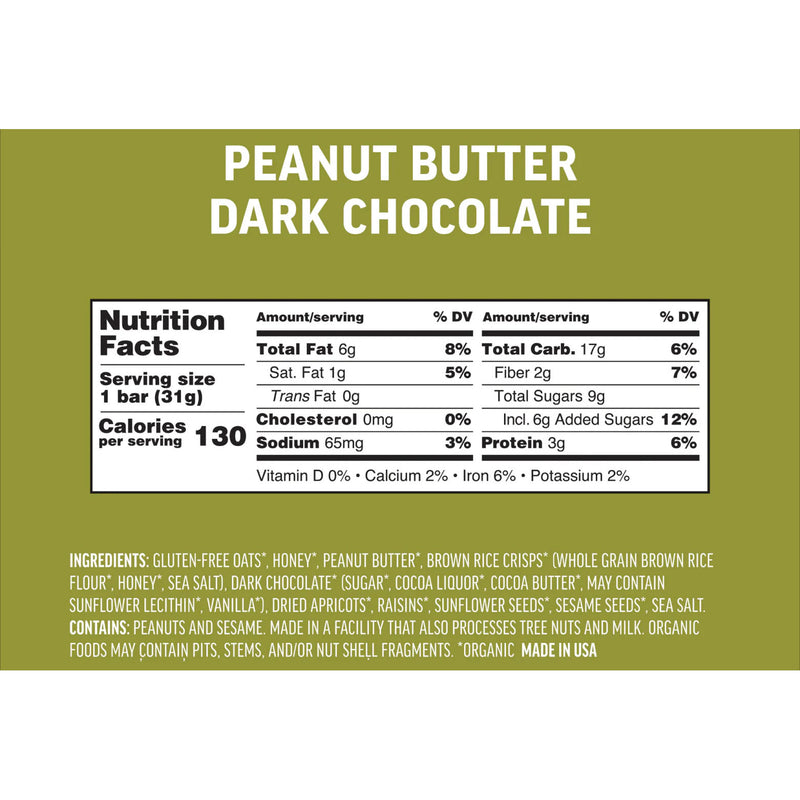 Load image into Gallery viewer, Kate's Real Food Mini Bar 1.1oz, 24/Box, Peanut Butter/Dark Choc
