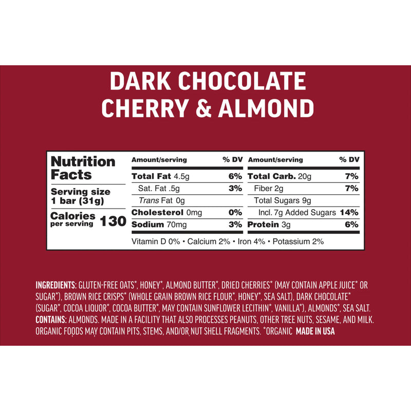 Load image into Gallery viewer, Kate's Real Food Mini Bar 1.1oz, 24/Box, Dark Choc/Cherry Almond
