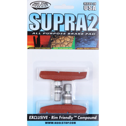 Koolstop-Supra-2-Brake-Shoe-Threaded-Post-Mountain-Bike-Cyclocross-Bike-Road-Bike-BR5543-Bicycle-Brake-Pads