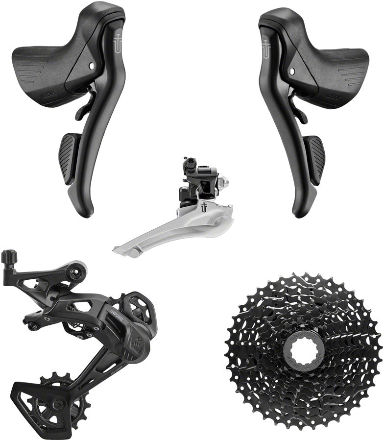 Load image into Gallery viewer, microSHIFT-Sword-Black-2x9-Speed-Groupset-Kit-In-A-Box-Road-Group-Universal-KIBX0075-Road-Bike-Group
