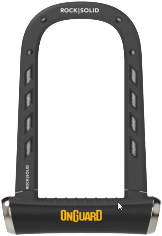 OnGuard RockSolid 8590 U-Lock Bundle Heavy-Duty Steel Bike Lock with Bump-Proof Z-Cylinder